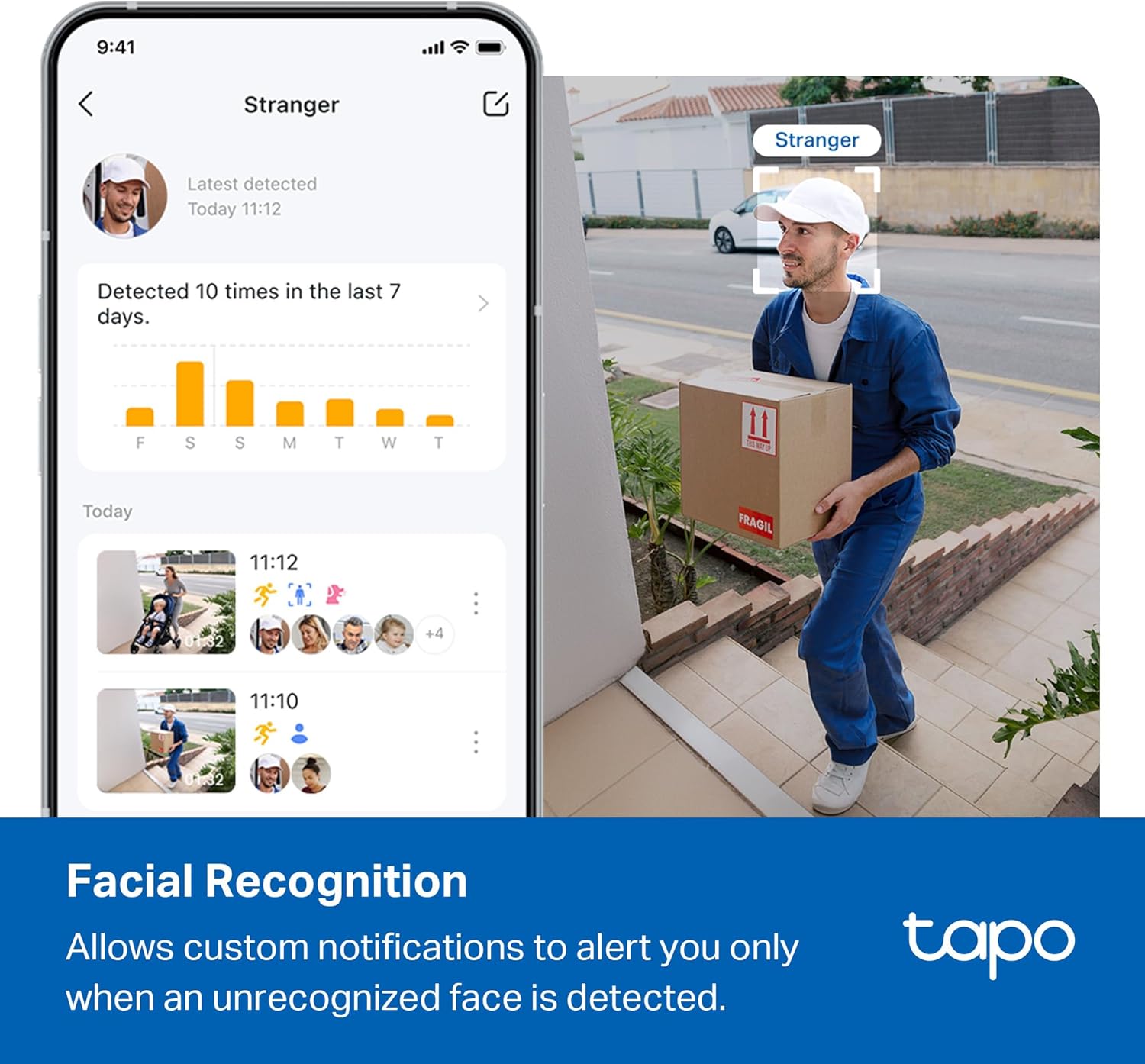 كاميرا أمان خارجية Tapo 4K 8MP سلكية قابلة للإمالة، كشف مجاني للشخص/المركبة ومسار حركة 360 درجة، ليلة ملونة، ذكاء اصطناعي محلي، تخزين SD/سحابي، تعمل مع Alexa وGoogle Home، 2.4 جيجا هرتز WiFi C560WS - الصورة 5