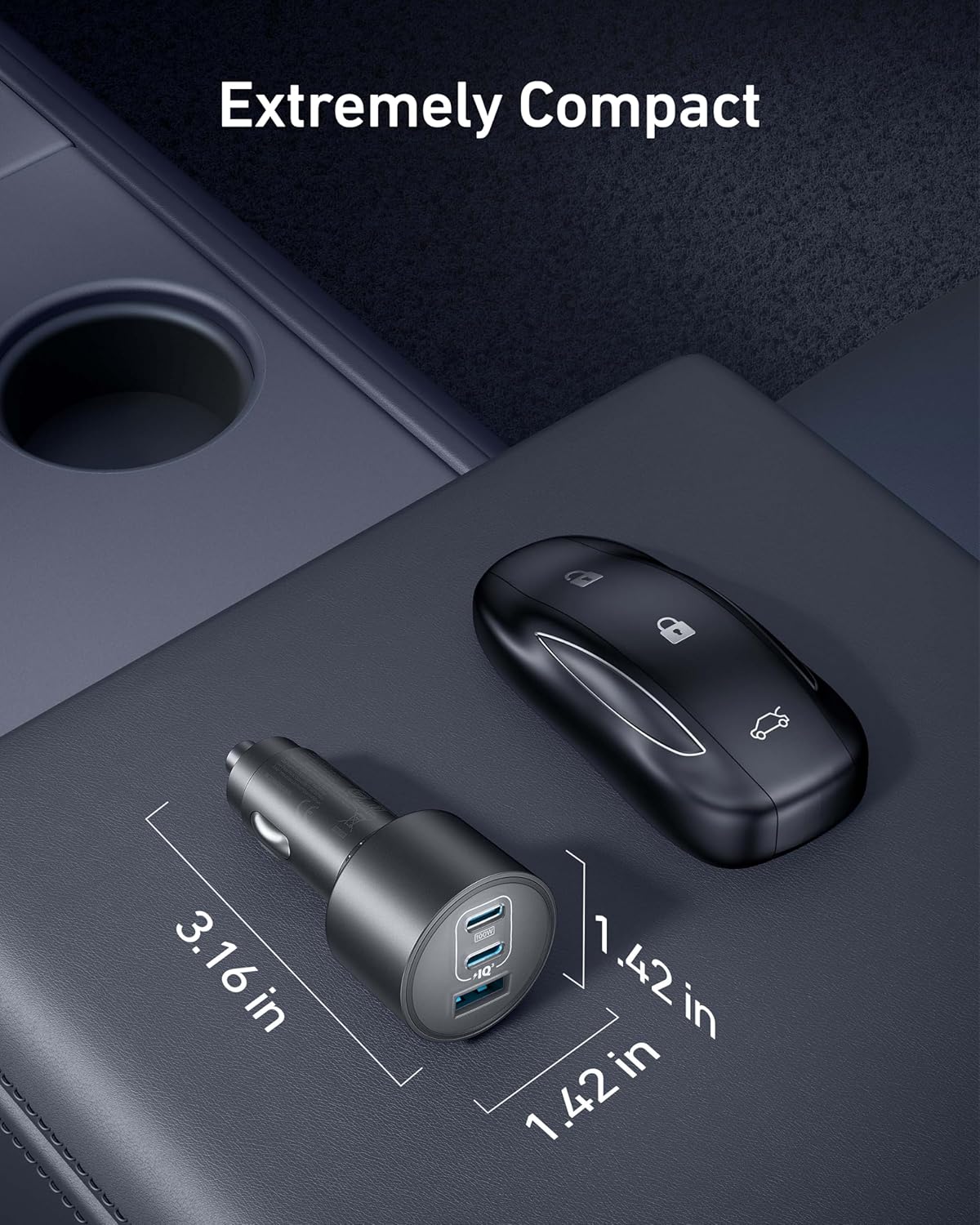 شاحن سيارة Anker، محول شاحن سيارة 167.5 واط بحد أقصى 3 منافذ، محول سيارة USB-C لأجهزة MacBook Pro/Air، iPhone 17/16/15 Series، Samsung S25/S24/S23، Huawei، Honor والمزيد (يتضمن كابل USB-C إلى C) - الصورة 6