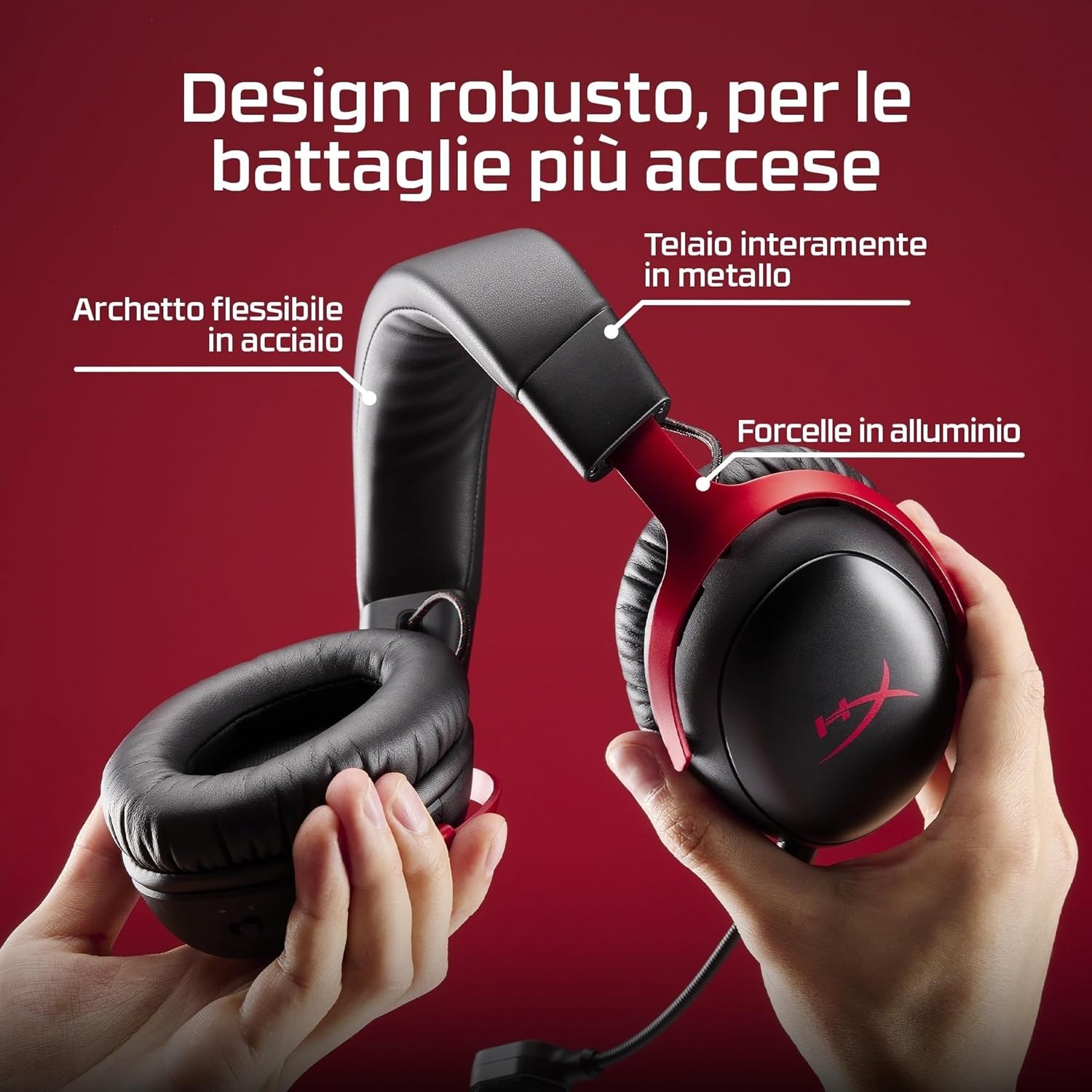 سماعة الألعاب اللاسلكية HyperX AX6G1AA Cloud III S، بلوتوث 2.4 جيجا هرتز، محرك بزاوية 2.1 بوصة (53 ملم)، سماعة رأس DTS: صوت X-Space، ما يصل إلى 120 ساعة من اللعب المستمر، الكمبيوتر الشخصي، Mac، PS5، الهاتف المحمول، نينتندو - الصورة 9