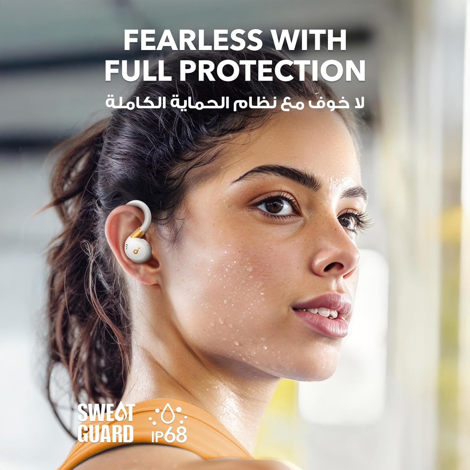 soundcore Sport X20 من Anker، سماعات أذن True-Wireless للتمرين، خطافات أذن قابلة للتدوير والتمديد، إلغاء الضوضاء، صوت جهير عميق، IP68 مقاوم للماء، مقاوم للعرق، مقاوم للغبار، تشغيل 48 ساعة، سماعات أذن رياضية - الصورة 6