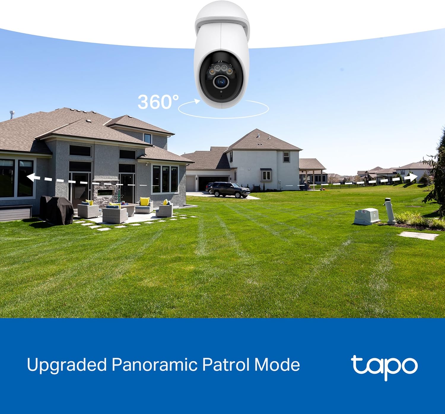 كاميرا أمان خارجية Tapo 4K 8MP سلكية قابلة للإمالة، كشف مجاني للشخص/المركبة ومسار حركة 360 درجة، ليلة ملونة، ذكاء اصطناعي محلي، تخزين SD/سحابي، تعمل مع Alexa وGoogle Home، 2.4 جيجا هرتز WiFi C560WS - الصورة 7