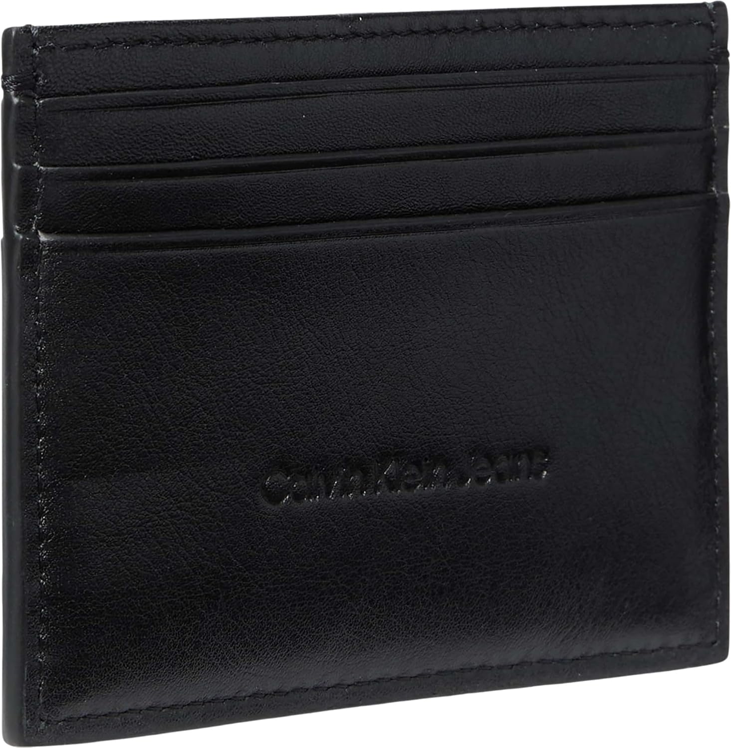 محافظ كالفن كلاين BOLD CK CARDHOLDER للرجال، باللون الأسود، OS - الصورة 2