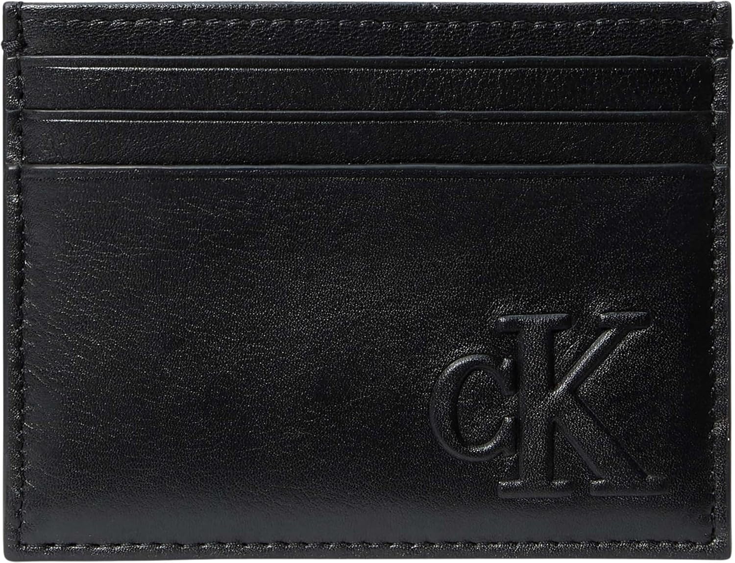 محافظ كالفن كلاين BOLD CK CARDHOLDER للرجال، باللون الأسود، OS