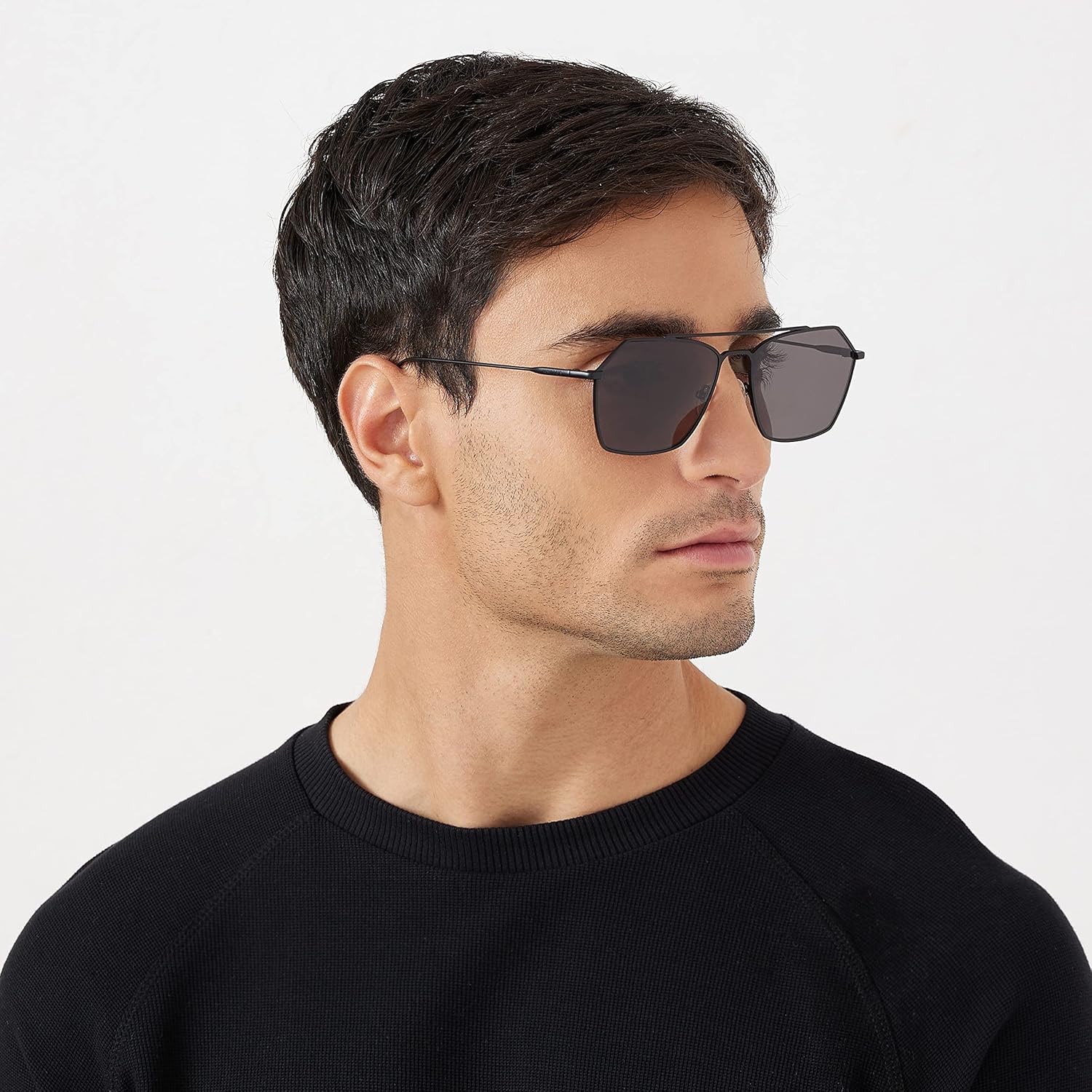 Eyewa -30Sundays FIGARO II، نظارات شمسية للرجال، نظارات شمسية Aviator، حماية من الأشعة فوق البنفسجية: UV 400 - الصورة 5