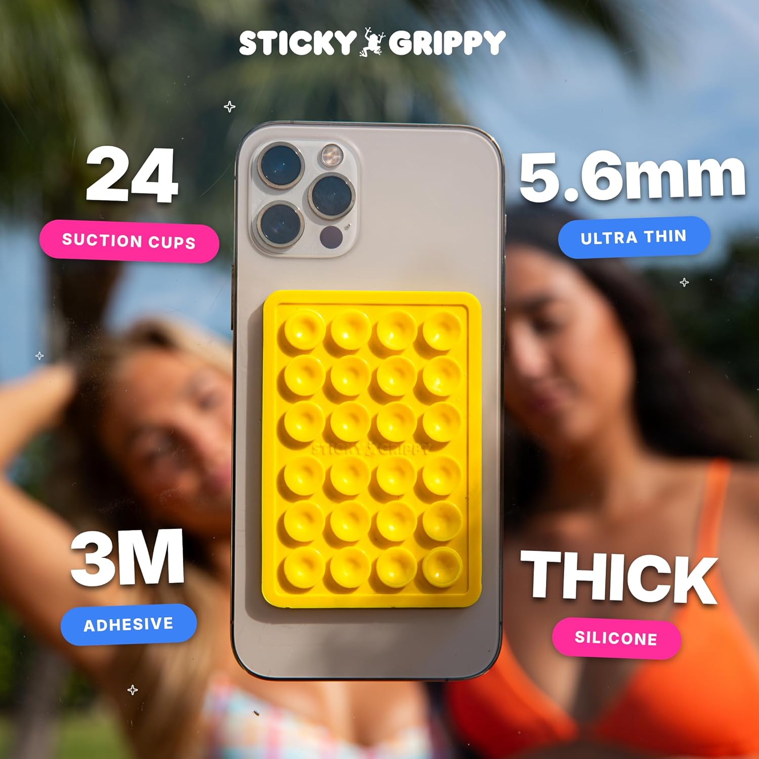 حامل هاتف stickygrippy suction، ملحق هاتف لاصق من السيل - الصورة 4
