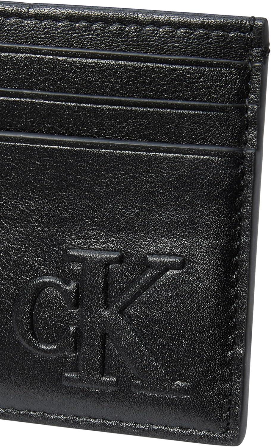 محافظ كالفن كلاين BOLD CK CARDHOLDER للرجال، باللون الأسود، OS - الصورة 4