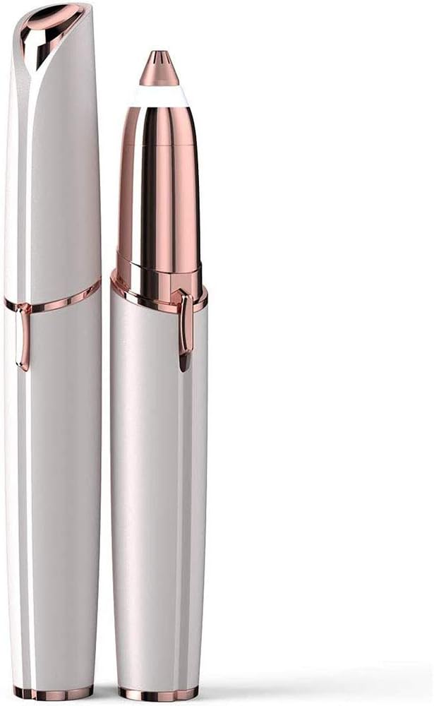 مزيل شعر الحاجب من سي واي واي، ماكينة تشكيل الحواجب للنساء، ماكينة تشذيب الحواجب بدقة بدون الم، جهاز حلاقة لازالة شعر الحاجب والوجه والشفاه والانف باضاءة LED (ابيض)