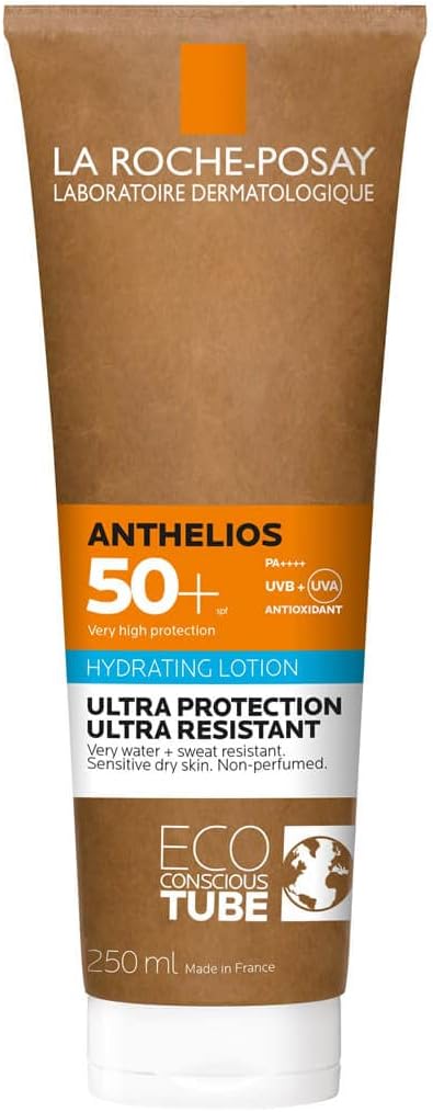لوشن مرطب بعامل وقاية من الشمس +SPF50 من انثيليوس، 250 مل، منلا روش-بوسي، حساس | Broad-Spectrum Sunscreen, UVB and UVA Protection, Lightweight Non-Greasy Formula, Suitable for Sensitive Dry skin