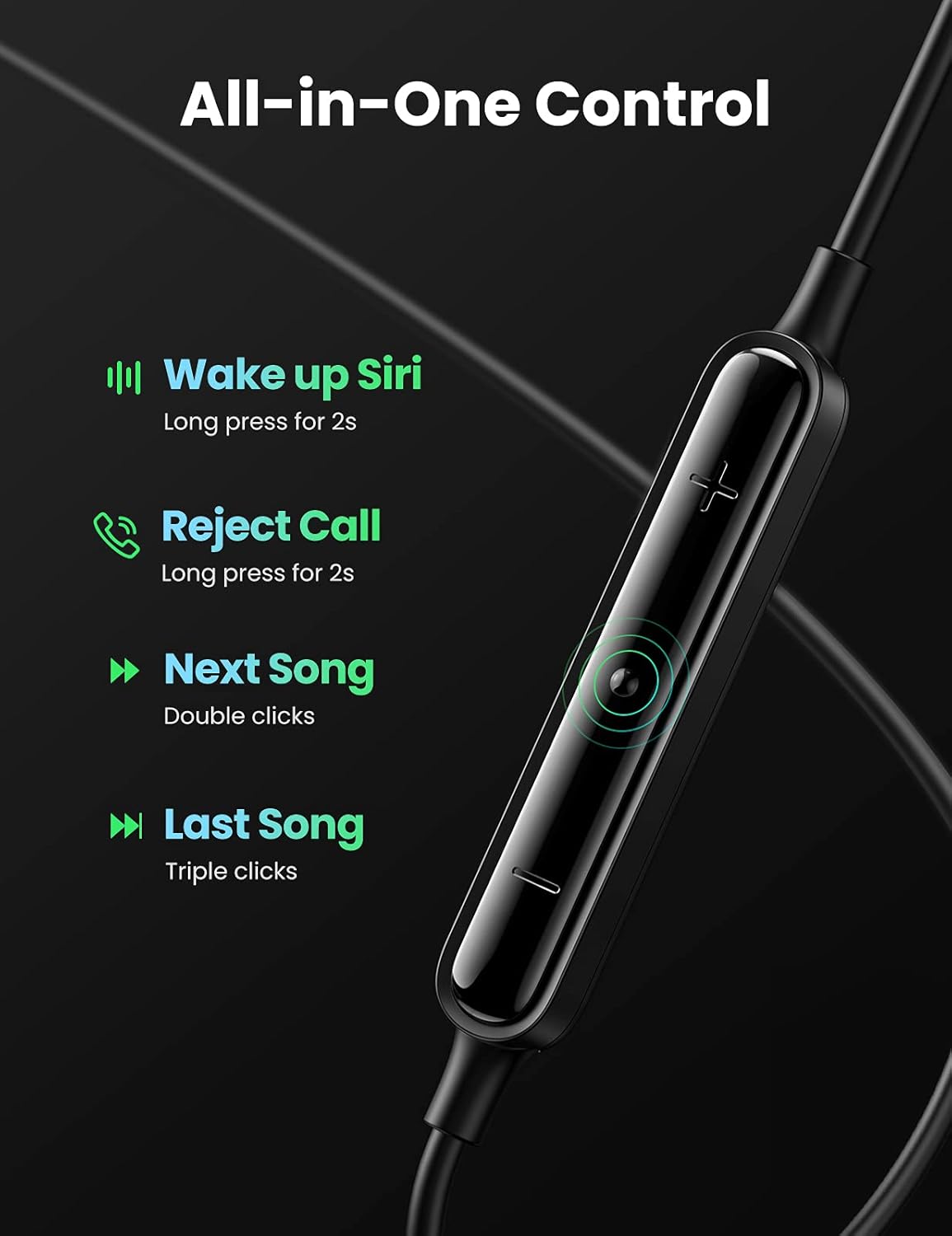 سماعات أذن سلكية من يوجرين بمنفذ USB C مع ميكروفون لأجهزة أيفون 16/16 بلس/16 برو/16 برو ماكس وسامسونج S24/S24 الترا، S23/S23 الترا، S22، A04، ريدمي نوت 12/12 برو، ون بلس - الصورة 3