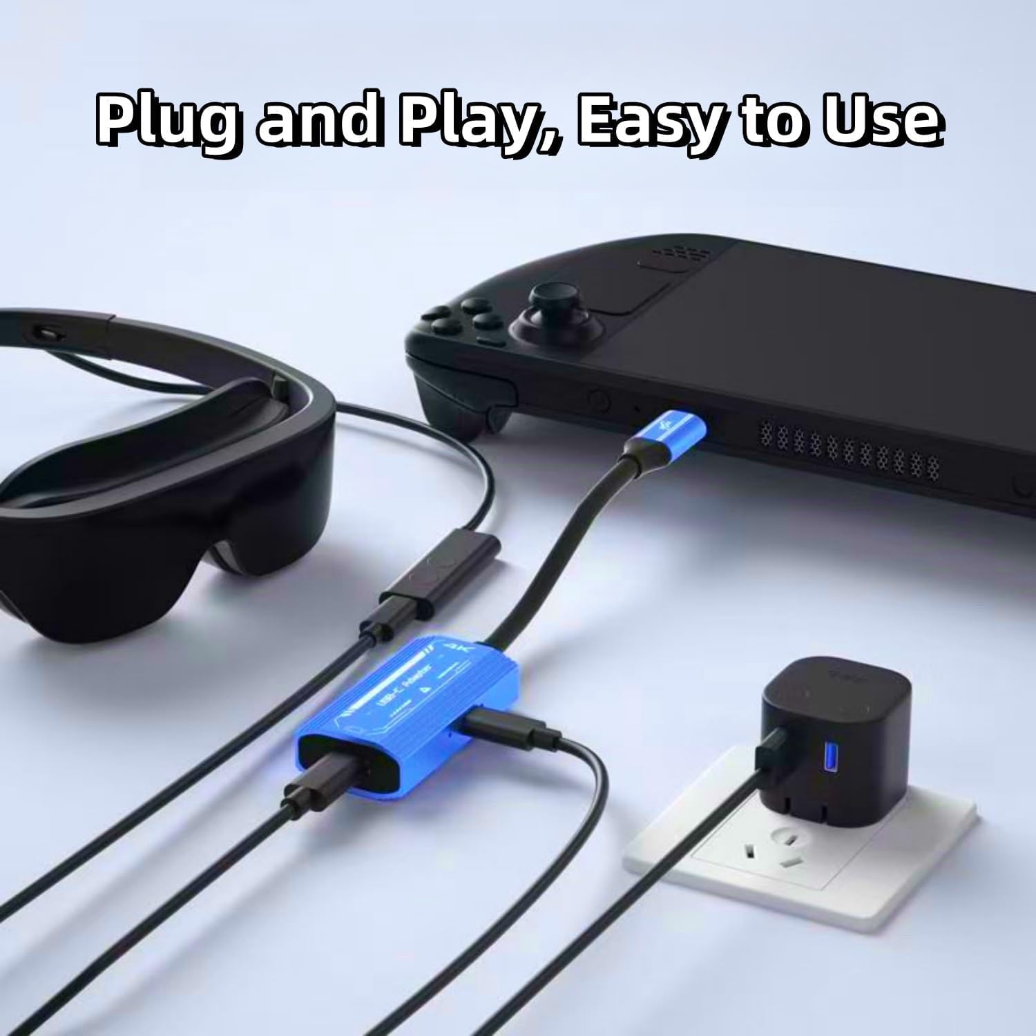 محول 4K HDMI الى USB-C، محول فيديو محمول للتوصيل والتشغيل لنظارات الواقع المعزز متوافق مع بلاي ستيشن 4 وبلاي ستيشن 5 واكس بوكس وسويتش واللابتوب والكمبيوتر ودعم UHD 60Hz - الصورة 8