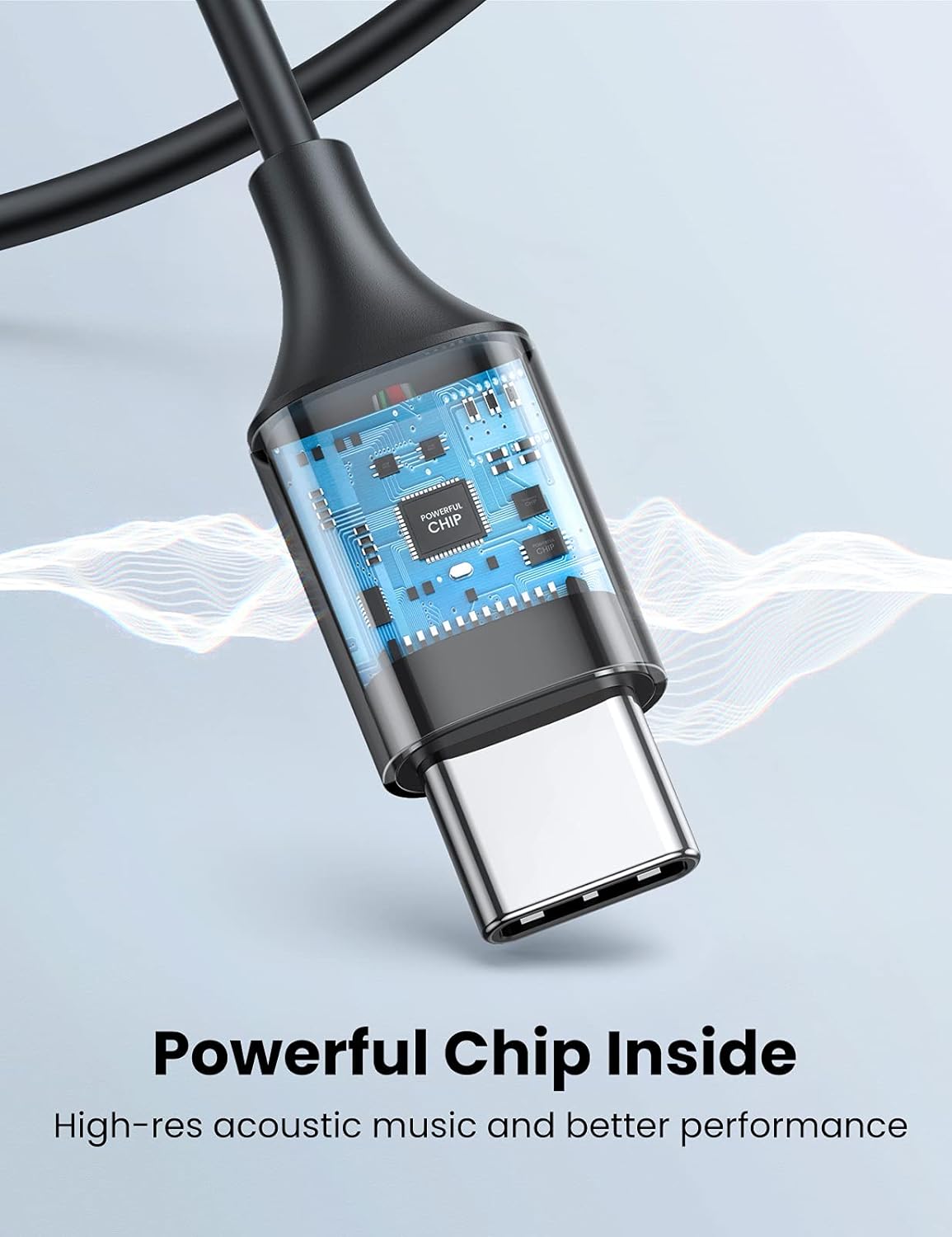 سماعات أذن سلكية من يوجرين بمنفذ USB C مع ميكروفون لأجهزة أيفون 16/16 بلس/16 برو/16 برو ماكس وسامسونج S24/S24 الترا، S23/S23 الترا، S22، A04، ريدمي نوت 12/12 برو، ون بلس - الصورة 4