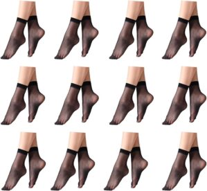 ORiTi Sheer Ankle Socks 12 Pairs Si...