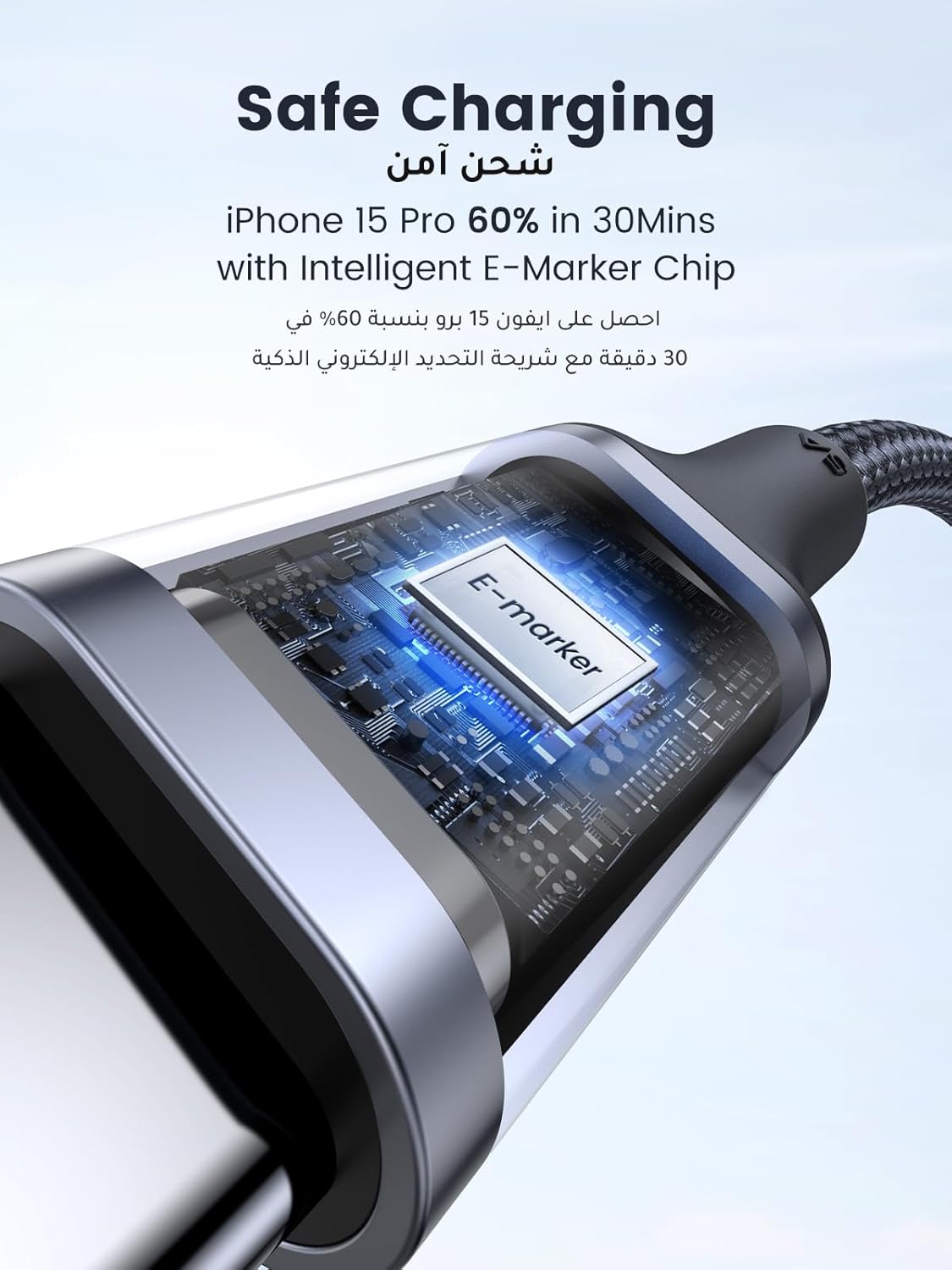 2 كيبل شحن سريع USB-C مضفر بطول 3 متر، بتوصيل طاقة 100 واط من USB-C الى USB-C، لاجهزة ايباد ميني 6 وماك بوك برو 2021 14 و16 انش، ماك بوك اير، ايباد برو 12.9 انش، سامسونج S21+، هواوي P40 | مغطى بالنايلون من النوع سي، متوافق مع ماك بوك وايباد وايفون 17 برو ماكس اير 16 وجالكسي اس 26 واس 25 بلس الترا بكسل 10 9. - الصورة 3