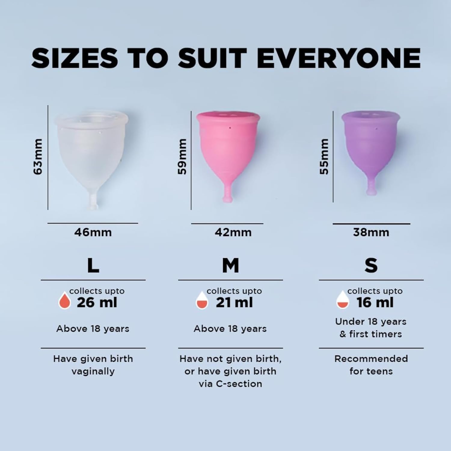 COMFORTABLE, SAFE & HYGIENIC – The easy-to-use and reusable menstrual cups are economical - الصورة 2
