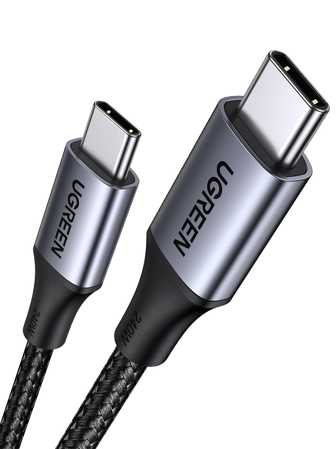 كيبل usb سي من يوجرين، مضفر 1 متر 240 واط 48 فولت 5