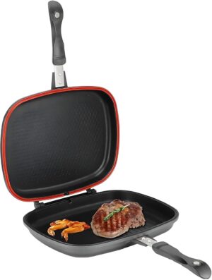 two sided double grill non stick pr...