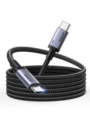 كيبل usb c، سلك مضفر ب...