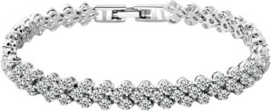 Silver Plated 3mm Cubic Zirconia Cl...