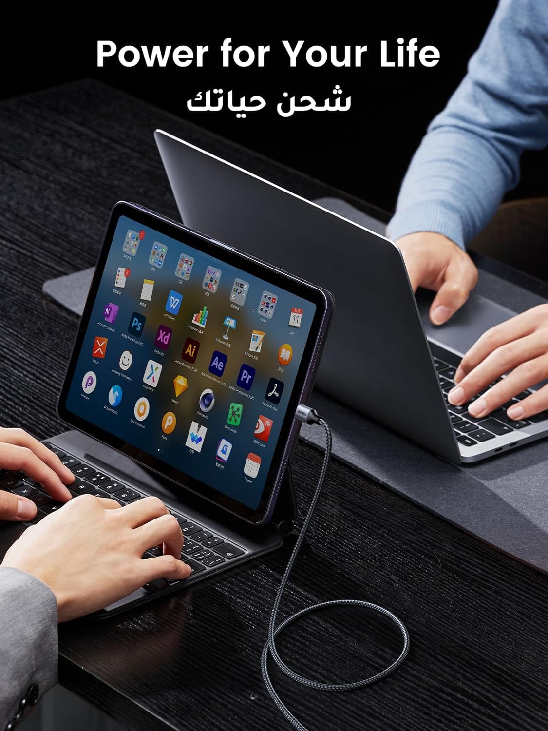 كيبل USB C من يوجرين، سلك مضفر بالنايلون 60 واط USB-C الى USB-C 2.0 متوافق مع ايفون 16/16 برو/16 برو ماكس، ايباد برو/اير/ميني 6، ماك بوك برو/اير، جالكسي S24 الترا، هواوي P60، - الصورة 7