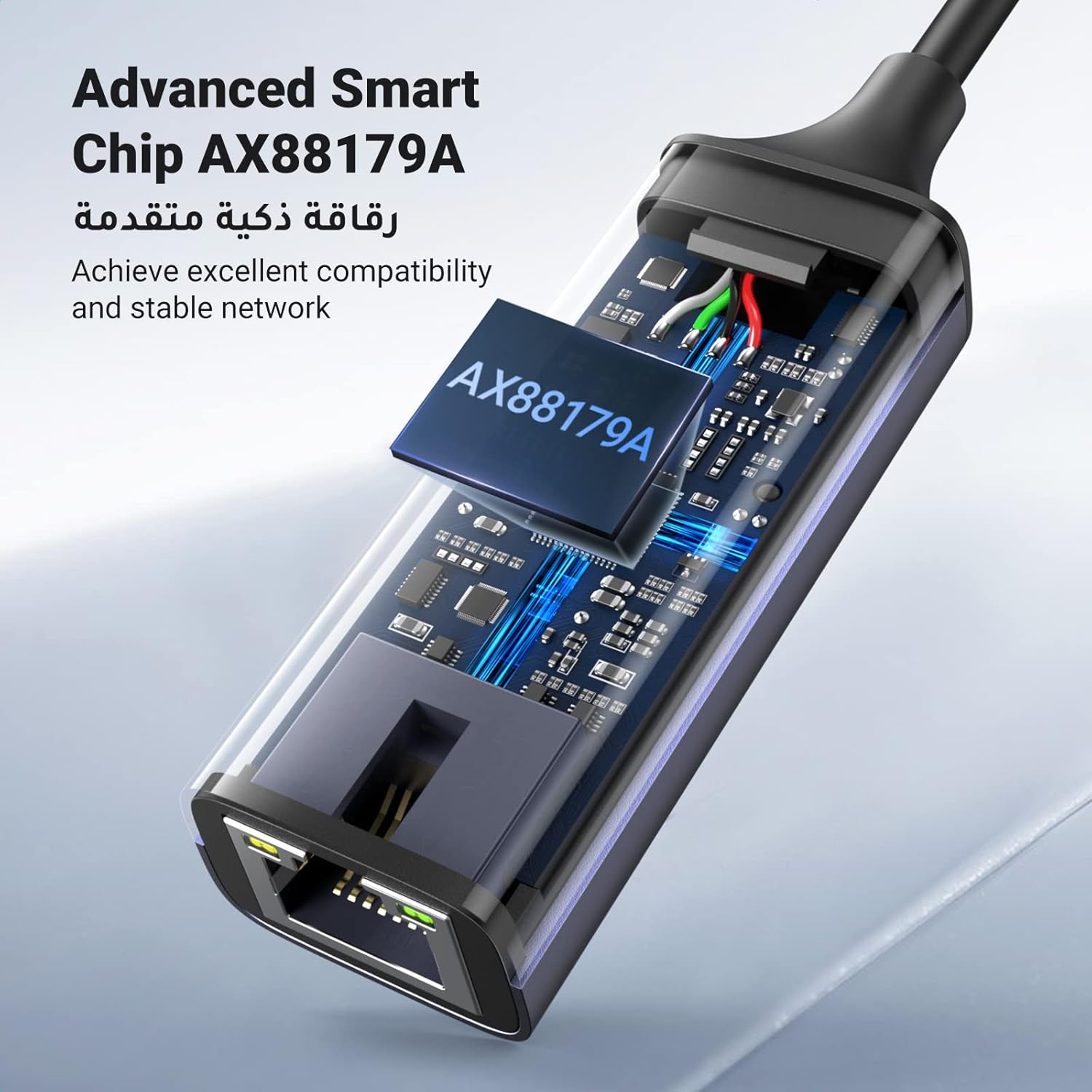 محول شبكة usb 3 0 الى الشبكة من يوجرين، جيجاب - الصورة 5