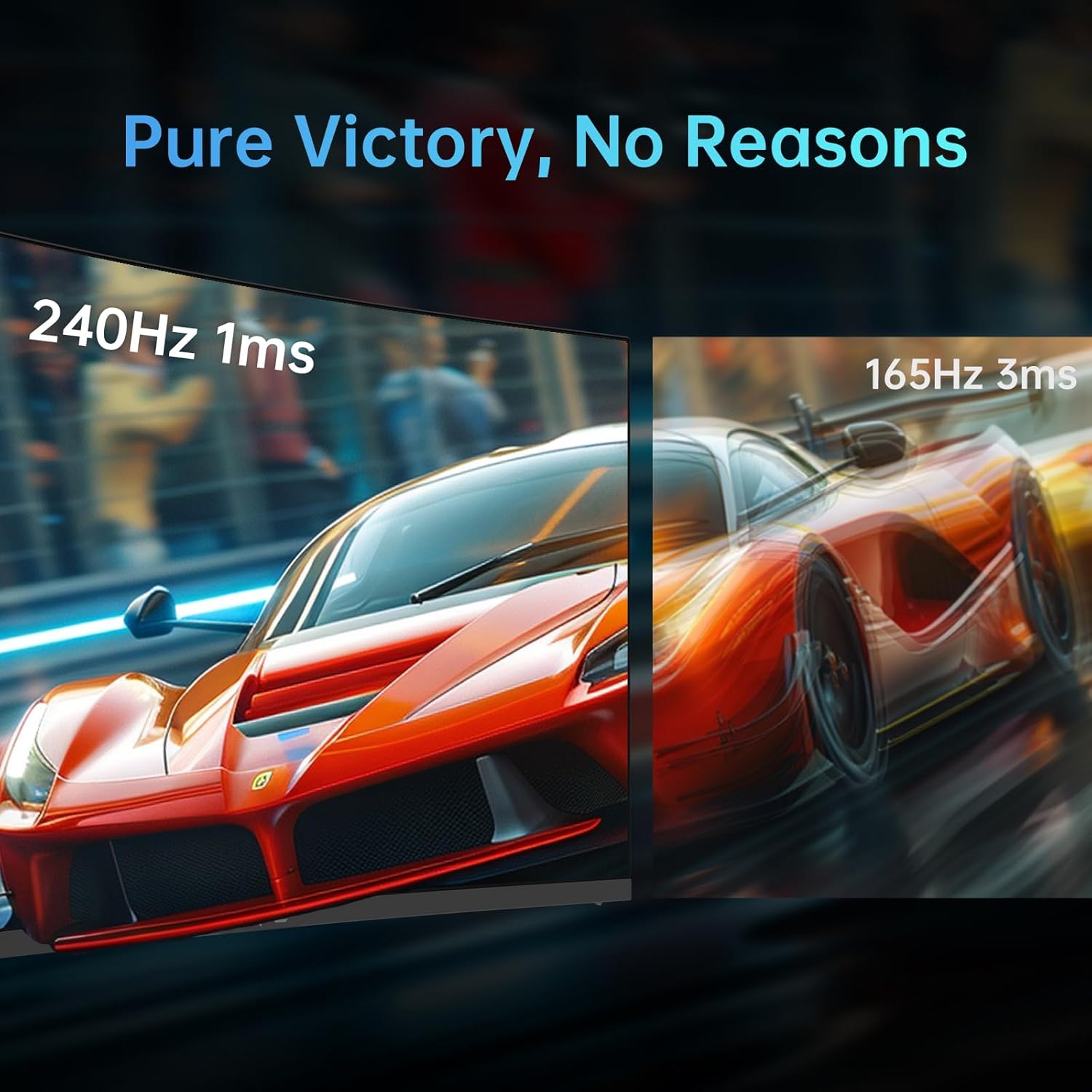 شاشة ألعاب منحنية 32 بوصة 240Hz 1500R 1080P 125% sRGB سرعة 1ms فري سينك وجي سينك HDR10 بمنافذ HDMI وDP وUSB فيسا وإمالة قابلة للتعديل مع مفتاح اكس بوكس وبلاي ستيشن 5 من كيه تي سي، - الصورة 3