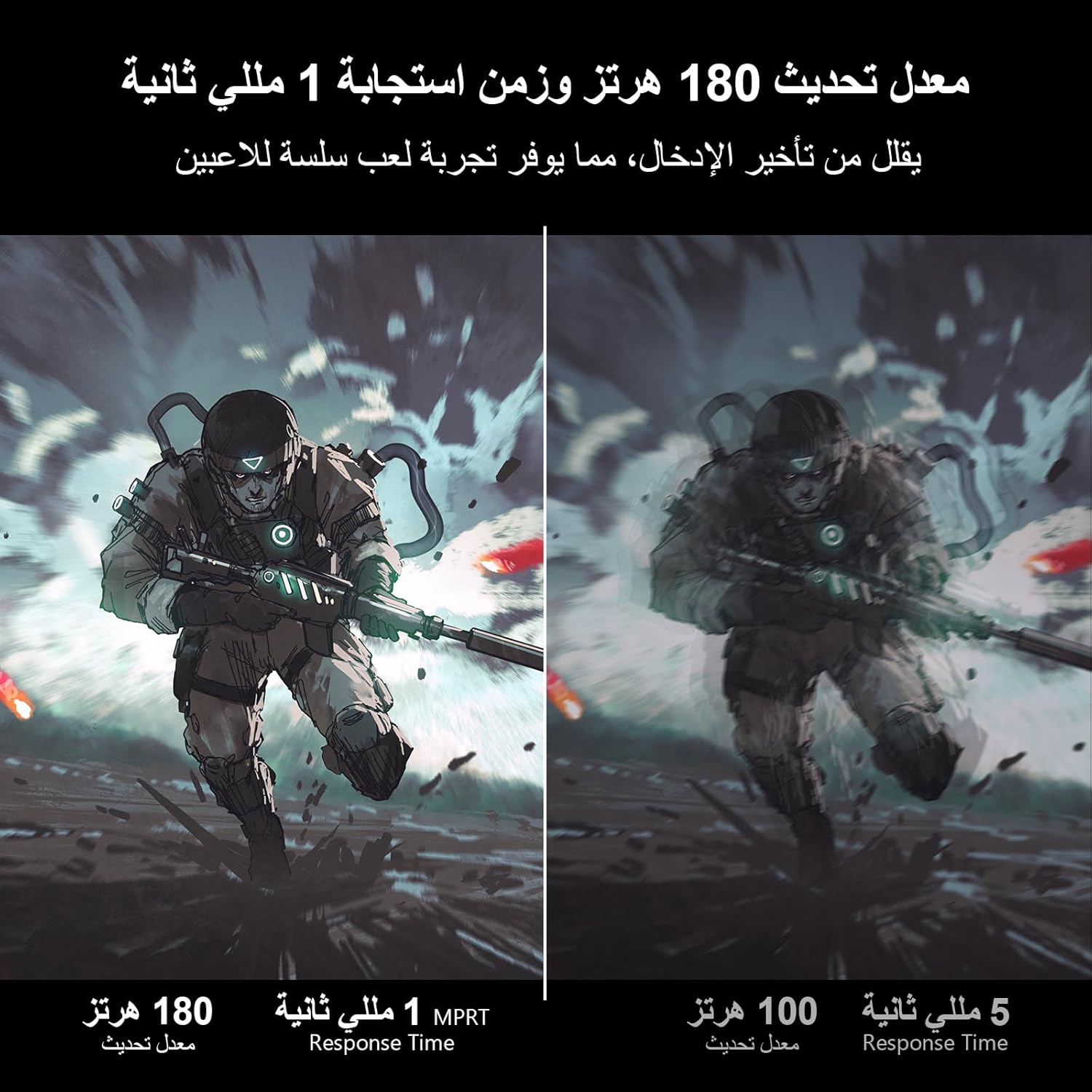 شاشة العاب منحنية 27 انش 1500R من زد-ايدج - لوحة VA FHD 1080P 180Hz وقت استجابة 1 مللي ثانية، شاشة LED بدون اطار، AMD فري سينك بريميوم - 1 × منفذ عرض 1.4 و2 × HDMI 2.0 UG27F - الصورة 3