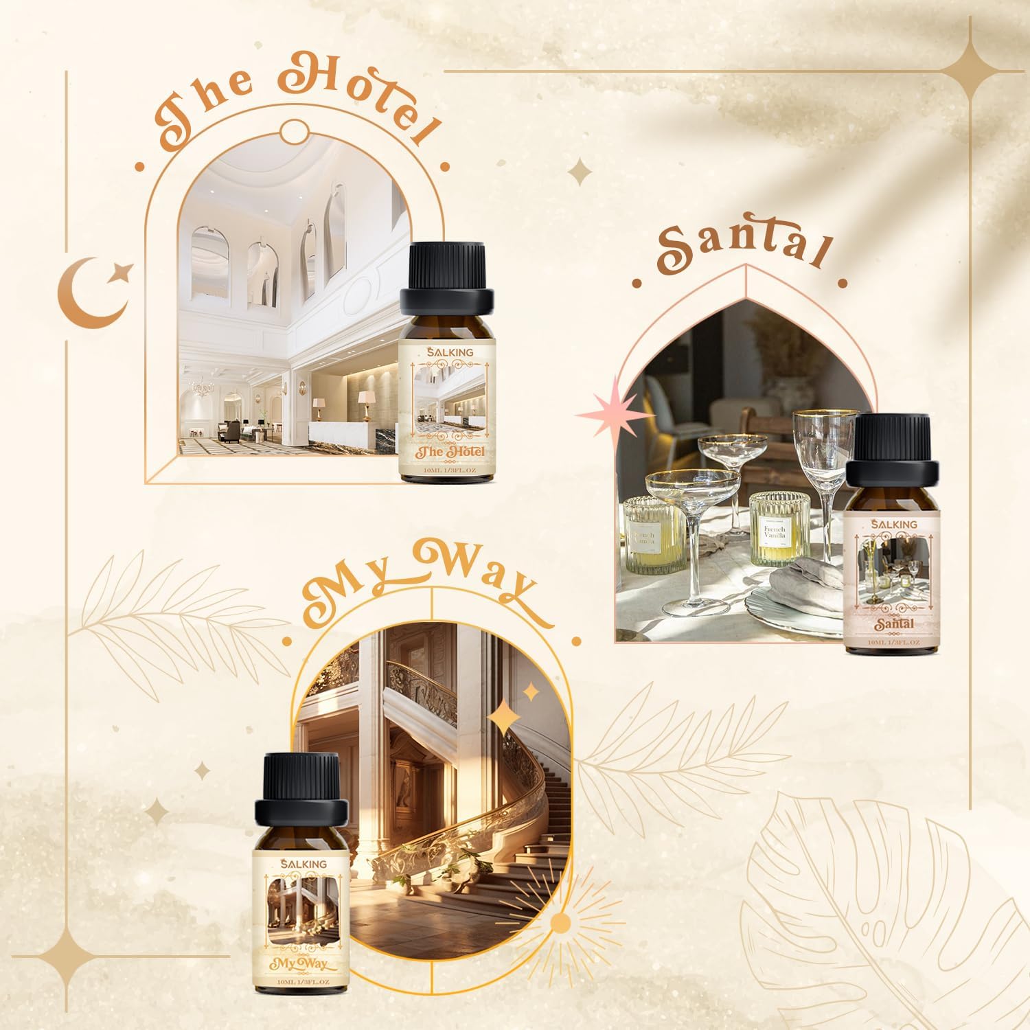 زيوت عطرية للفنادق من سالكنج، زيت عطري لموزع العطور، مجموعة زيوت معطرة لصنع الشموع والصابون - ذا هوتل، سانتال، ماي واي، داي دريم، سيكريت ديزيرز، وايت تي - الصورة 2