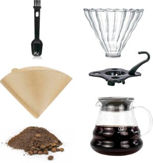 mibru drip brew set contains 4 piec...