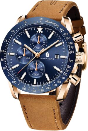 by benyar mens waterproof analog qu...