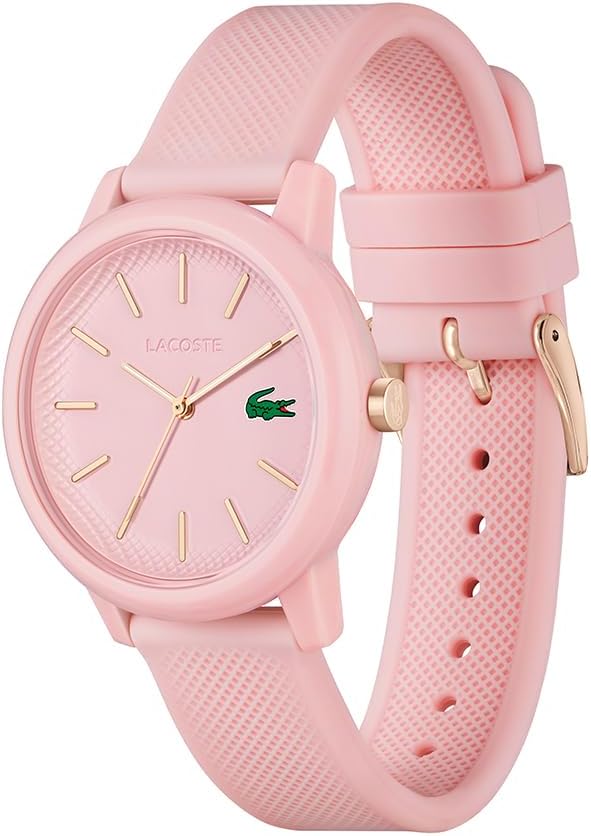 Lacoste Analogue Quartz Watch for Men or Women from The Lacoste.12.12. Collection, Featuring a Stylish Silicone Bracelet with Petit Piqué Texture - الصورة 3