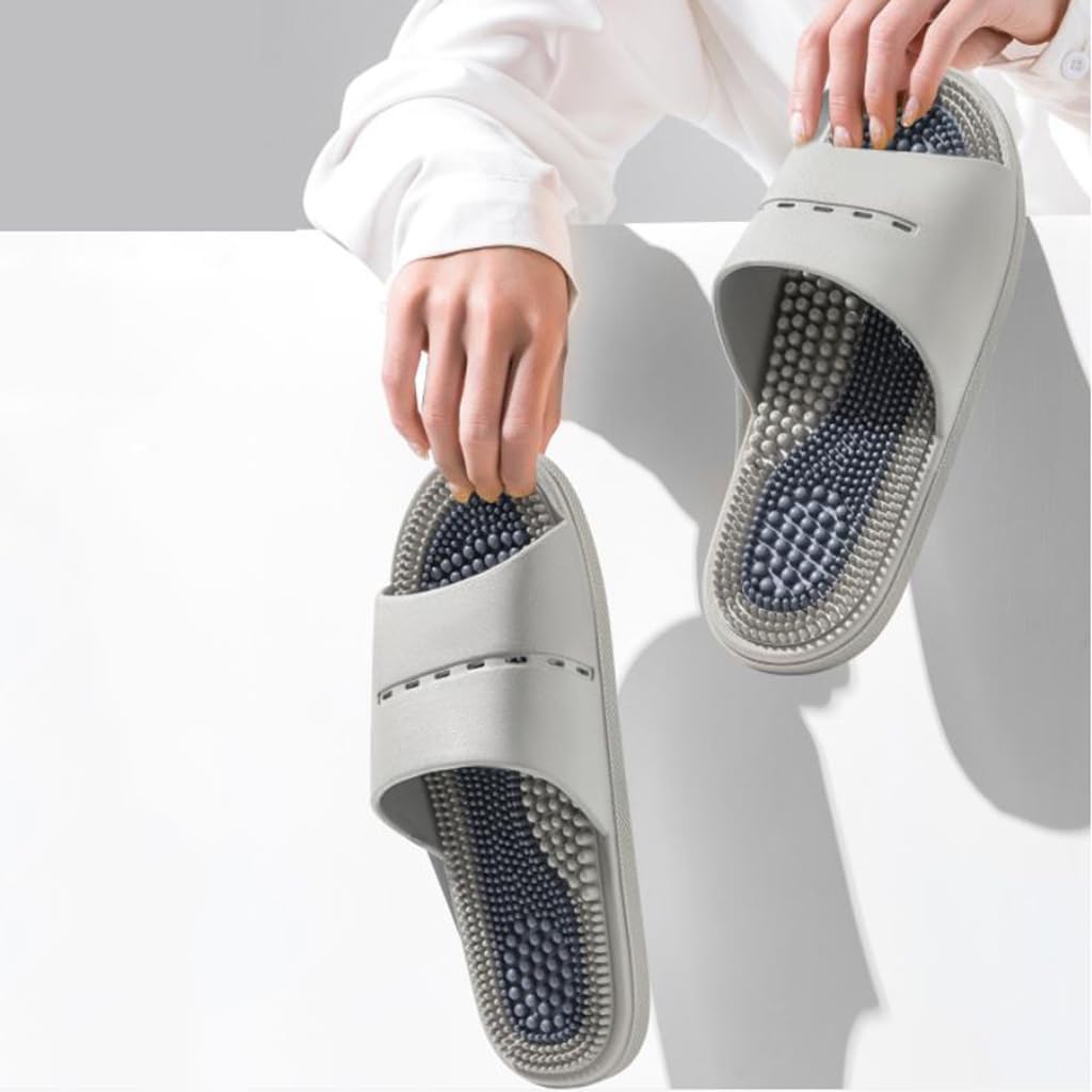NALACAL Massage Slippers for Men & Women, Acupressure Reflexology Sandals, Grey, EU Size 42/43 - الصورة 5