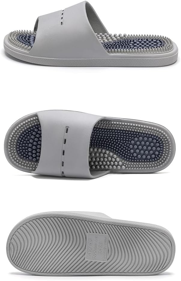 NALACAL Massage Slippers for Men & Women, Acupressure Reflexology Sandals, Grey, EU Size 42/43 - الصورة 3