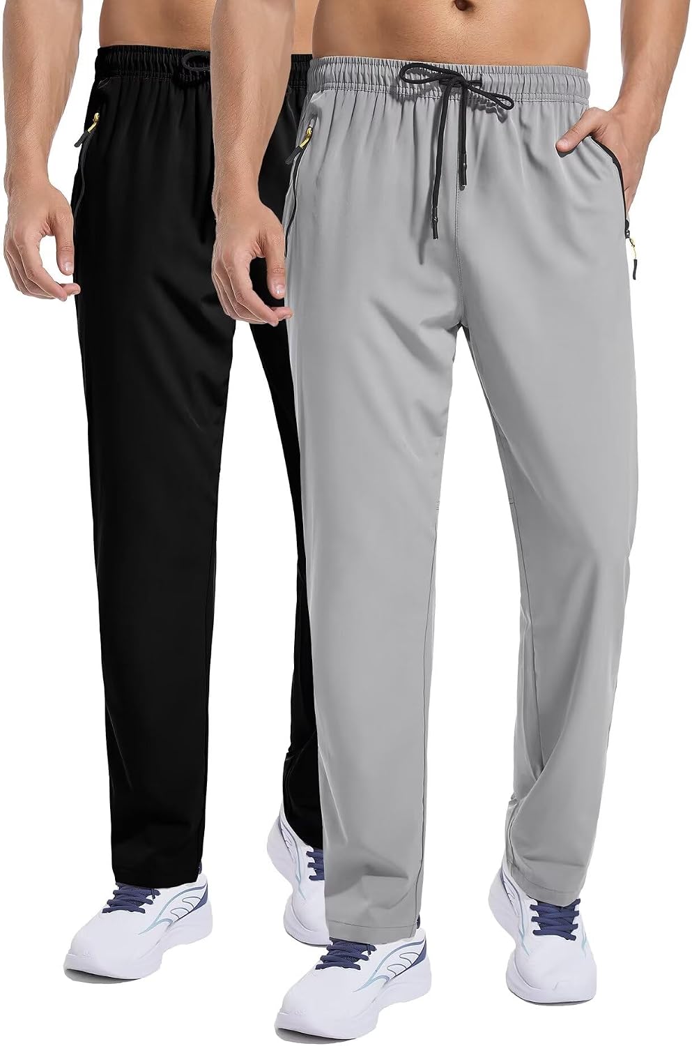 سروال رياضي للرجال من زوفلاي، بنطلون رياضي جيد التهوية وسريع الجفاف ومقاوم للماء للركض والجري والتمارين الرياضية والمشي لمسافات طويلة - الصورة 2
