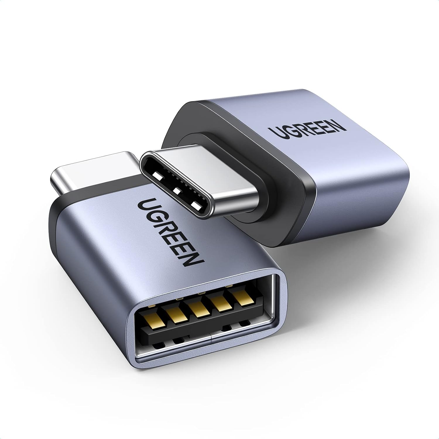 UGREEN USB to USB C Adapter 2Pcs 10Gbps Type C to A 3.0 OTG Adapter - الصورة 2