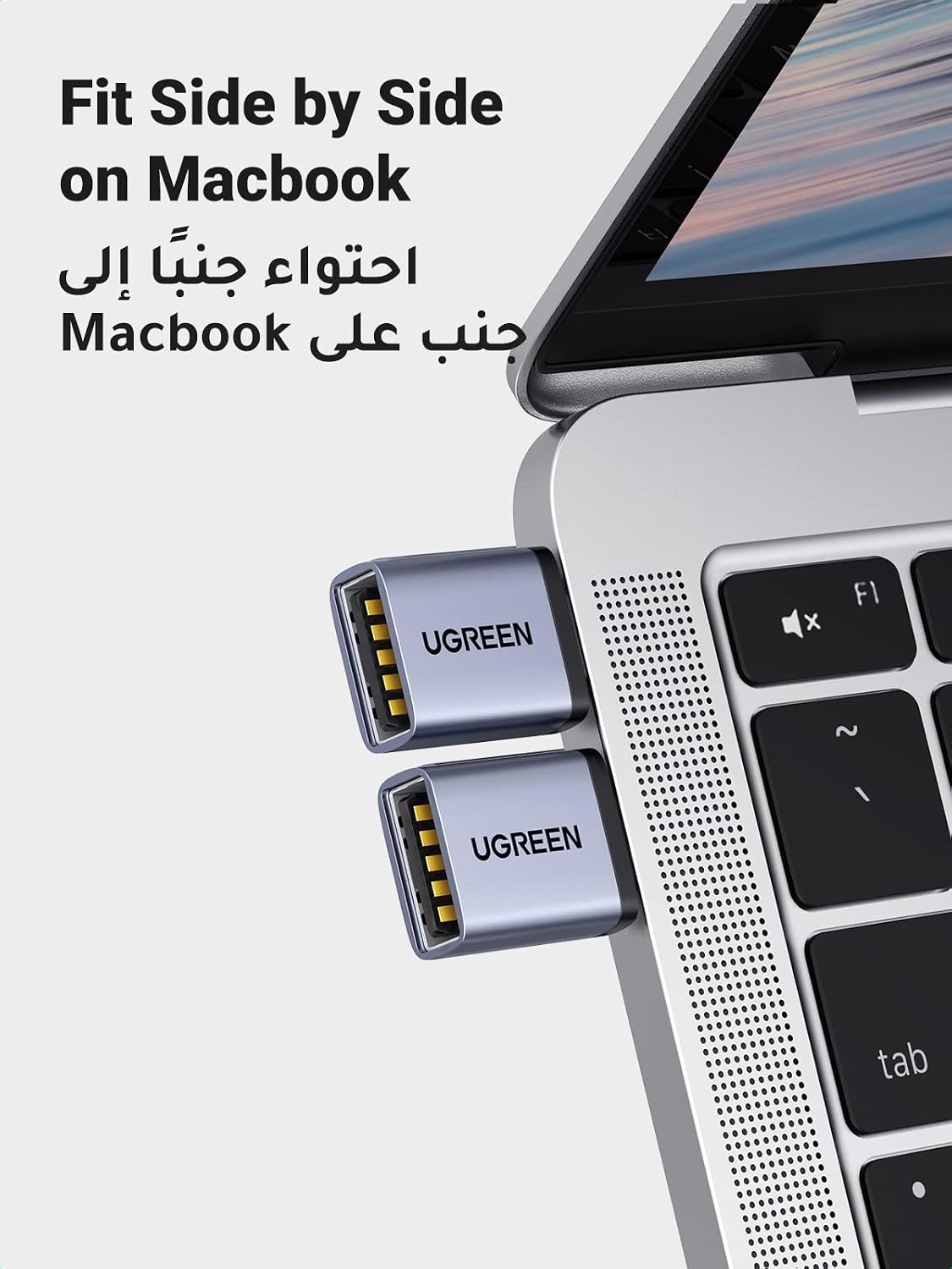 UGREEN USB to USB C Adapter 2Pcs 10Gbps Type C to A 3.0 OTG Adapter - الصورة 5