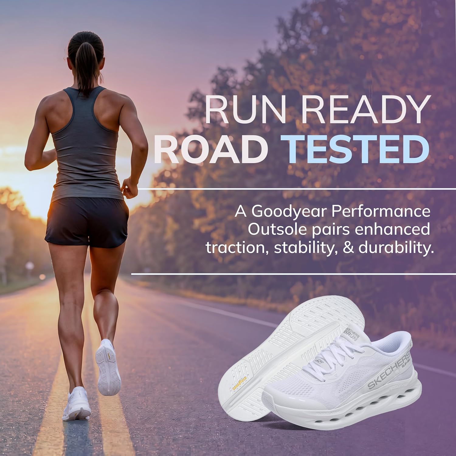Skechers MAX CUSHIONING GLIDE-STEP womens shoes - الصورة 3