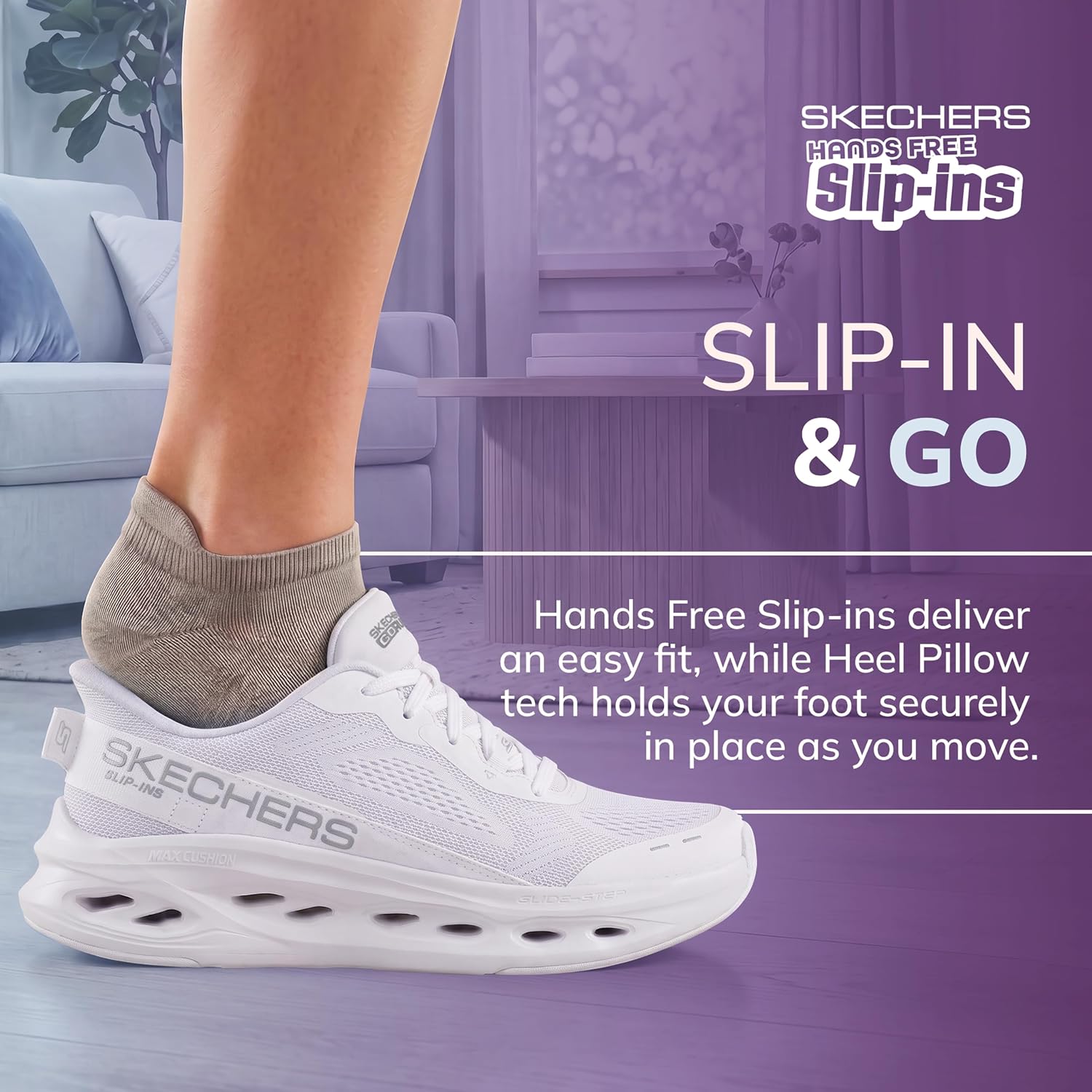 Skechers MAX CUSHIONING GLIDE-STEP womens shoes - الصورة 4