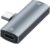 محول سماعة رأس وشاحن Aputue، مقبس صوت USB C مزدوج مع دونجل شحن سريع PD 60 وات، متوافق مع سلسلة 15/16 iPad Note Pixel والمزيد من الأجهزة باللون الرمادي
