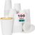 【Sturdy & Leak-Resistant】 Our 8 oz white paper cups are made from thickened, premium paper