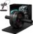 عجلة آب رولر 3 في 1 + ملحقات وسادة الركبة + حبل القفز، معدات تمارين البطن لتدريب القوة في البطن والأساس، عجلات تمرين للجيم المنزلي، معدات اللياقة البدنية للتمرين الأساسي