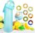 مجموعة زجاجات الشرب XICEN Sports Air Water Bottle Free BPA، زجاجة مياه برائحة الفاكهة سعة 650 مل مع 7 كبسولات نكهات، كوب ماء سكر بنسبة 0% للصالة الرياضية والخارجية (أزرق)