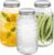 3pcs mason jars glass storage containers overnight oats containers clear food jar for fermenting pickling storing food meal prep salad jam 64 oz