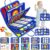ألعاب Andanna Busy Board Montessori الحسية للأطفال الصغار، هدايا عيد ميلاد للأولاد والبنات، كتاب مشغول للسفر لسيارة الطائرة، أنشطة تعليمية تعليمية (أزرق P10)